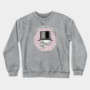 Stylish Vintage Skull in Top Hat Crewneck Sweatshirt